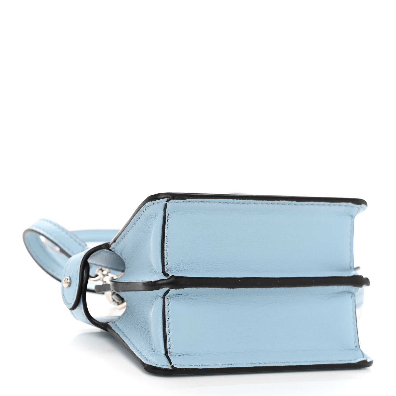 Fendi Shiny Nappa Nano Peekaboo Maxi Handle Satchel Azzurro Baby 4 of 10