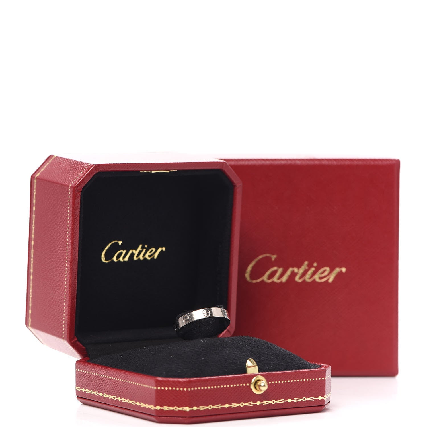 Cartier 18K White Gold 3.5mm LOVE Wedding Band Ring 57 8 5 of 5