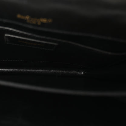Saint Laurent Lambskin Quilted Monogram Medium Solferino Satchel Black 5 of 10