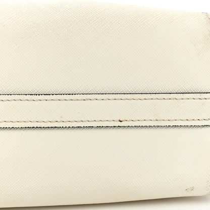 Prada Saffiano Soft Calfskin Zippered Tote White 13 of 15