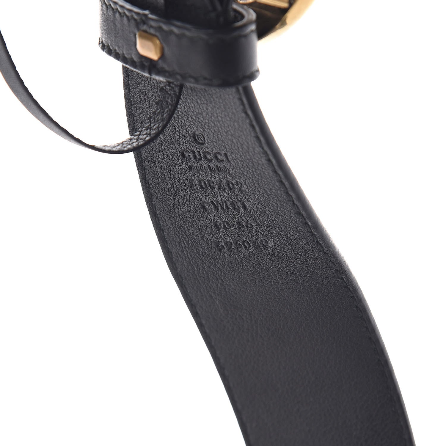 Gucci Calfskin Studded Marmont Belt 90 36 Black 6 of 6