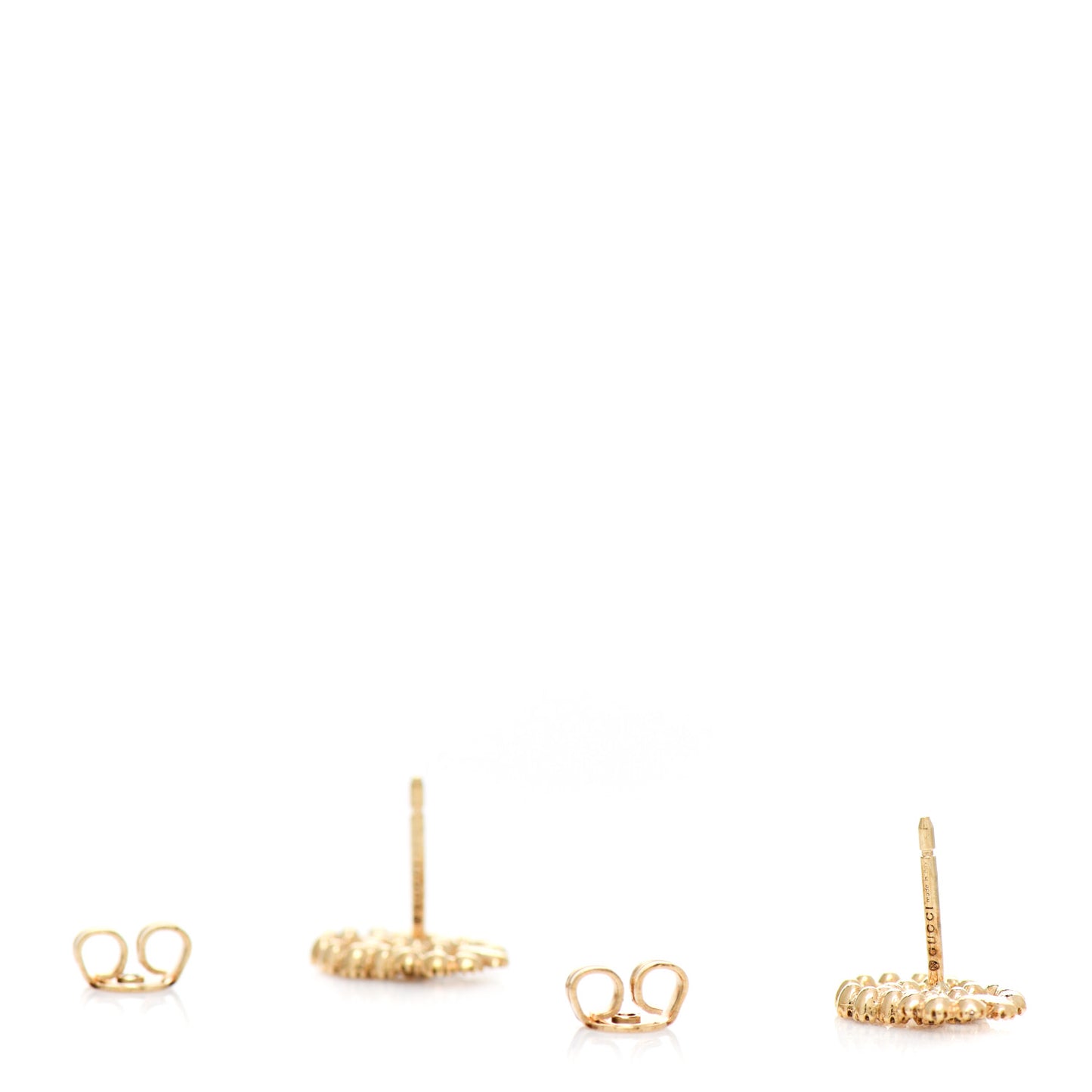 18K Yellow Gold Diamond Running G Earrings