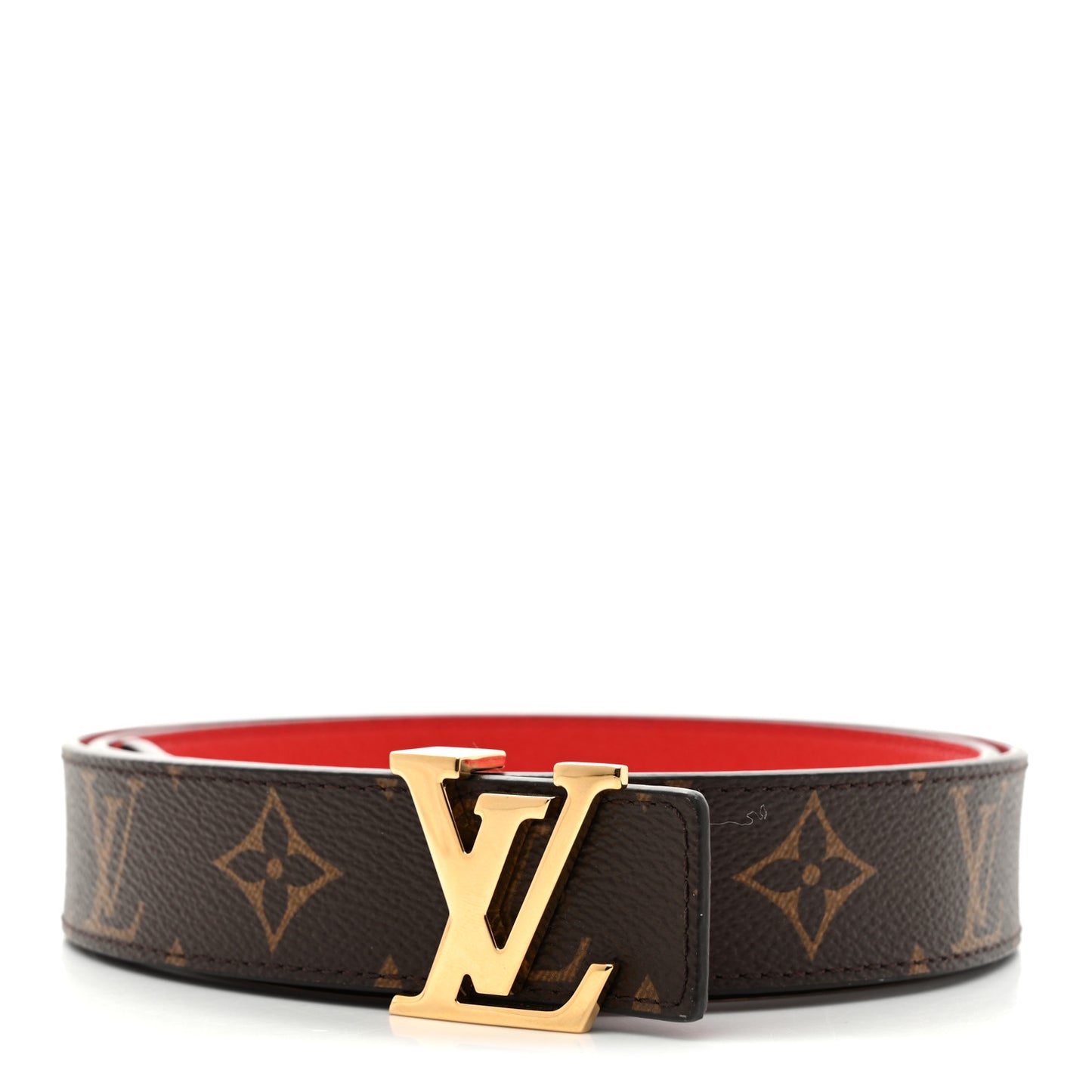 Monogram 30mm LV Initiales Reversible Belt 90 36 Coquelicot