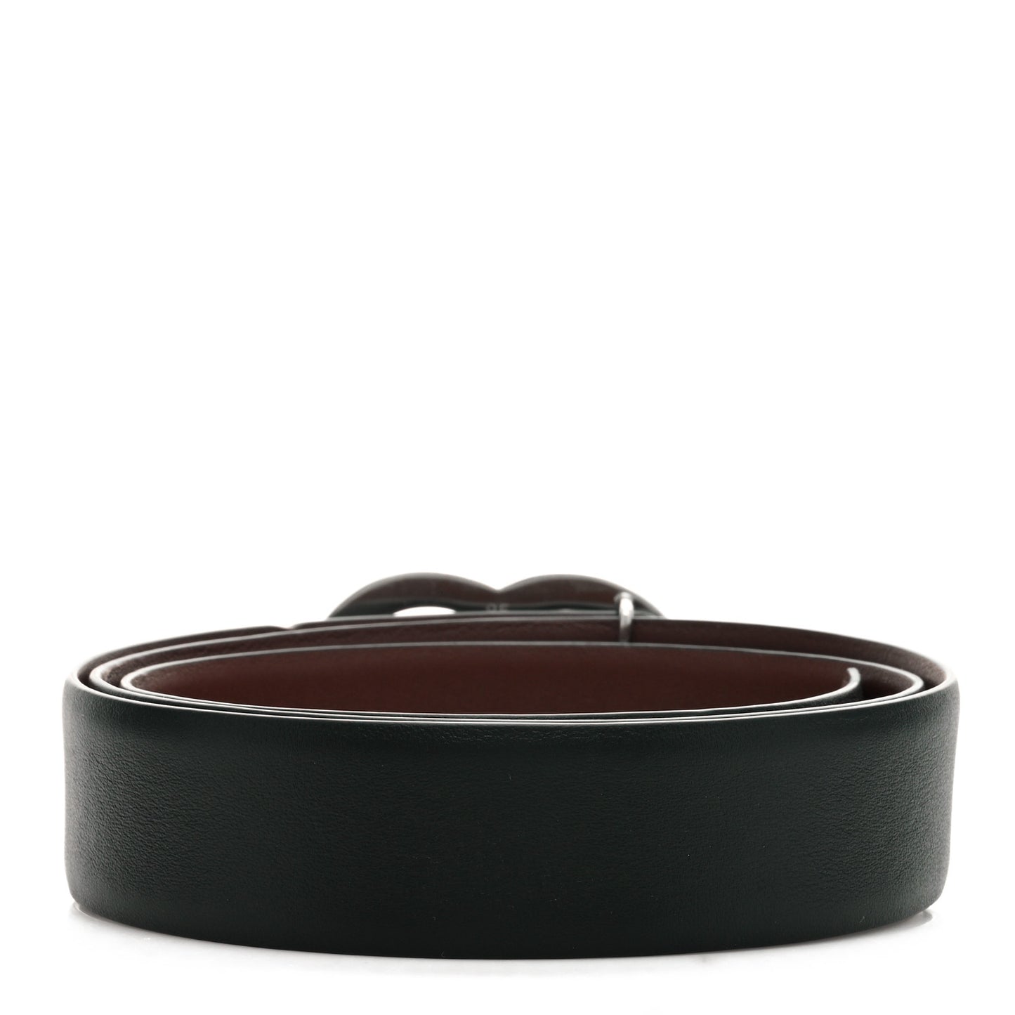 Calfskin CC Reversible Belt 85 34 Black Burgundy