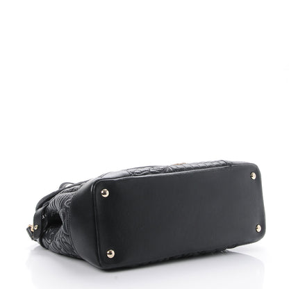 Versace Barocco Quilted Nappa Altea Vanitas Satchel Black 4 of 9