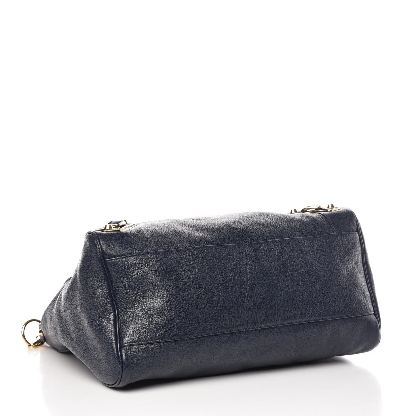 Chevre Gold Metallic Edge Hardware Velo Bleu Nuit Dark Sea