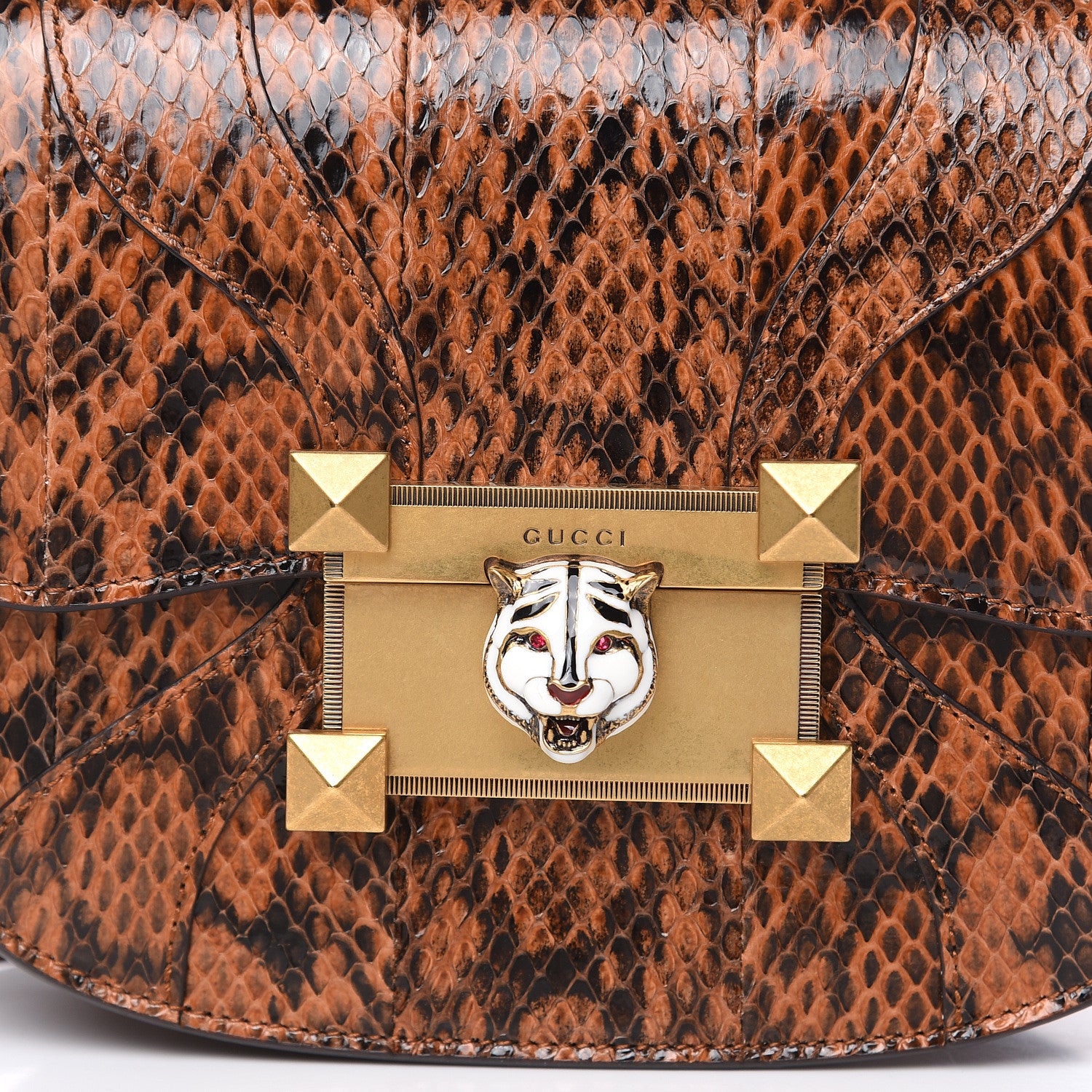 Gucci Elaphe Radiata Crystal Small Osiride Shoulder Bag Bright Cuir Ruby 10 of 12