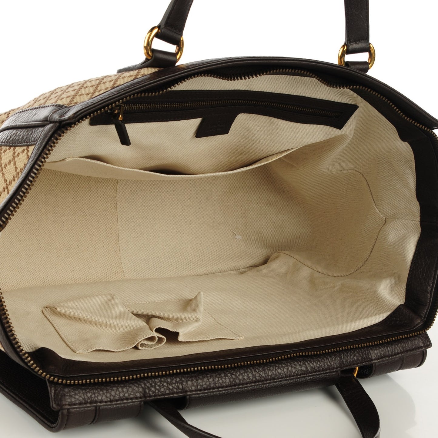 Diamante Cellarius Calfskin Medium 1973 Top Handle Bag Beige Ebony Cocoa