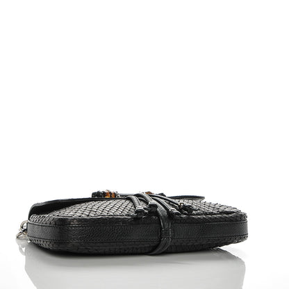 Gucci Python Bamboo Croisette Evening Bag Black 4 of 6