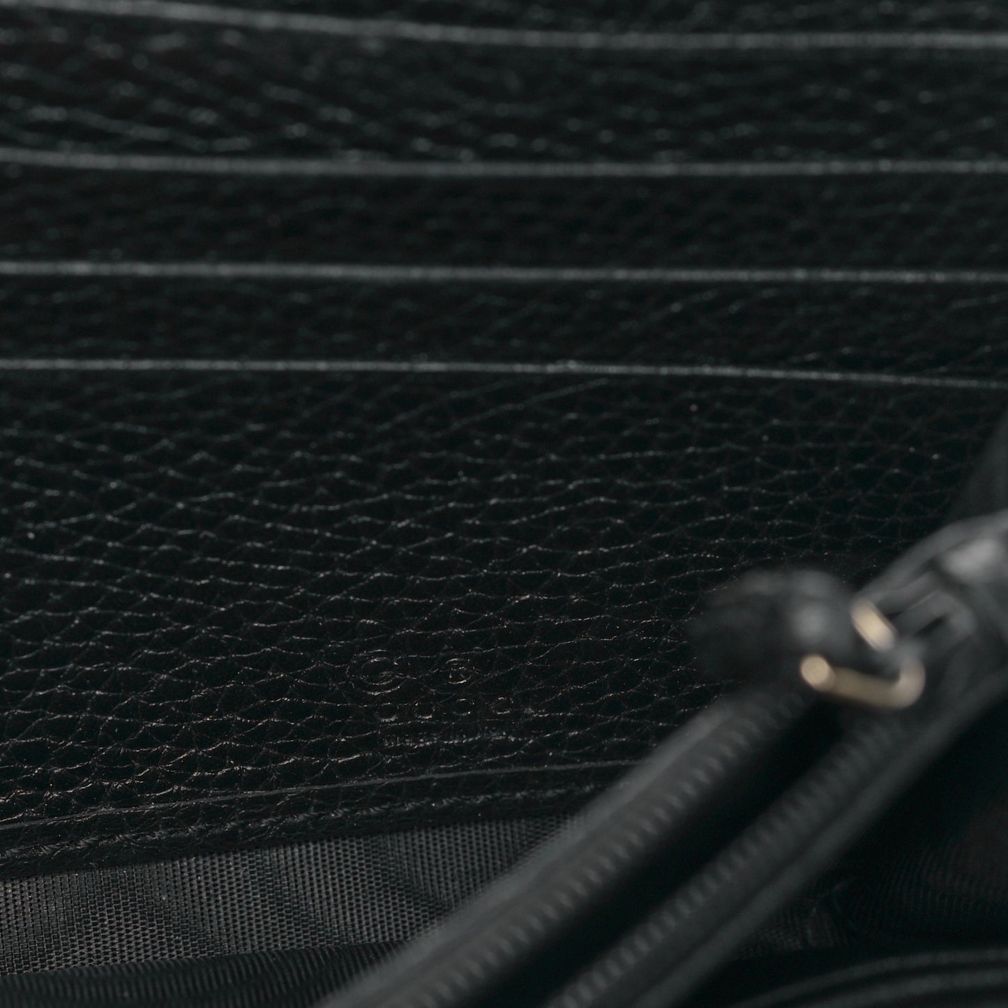 Pebbled Calfskin Large Soho Continental Wallet Black