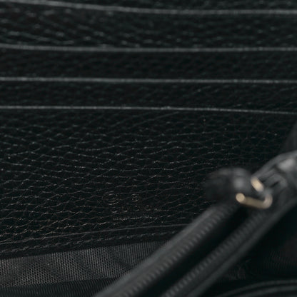 Gucci Pebbled Calfskin Large Soho Continental Wallet Black 6 of 10