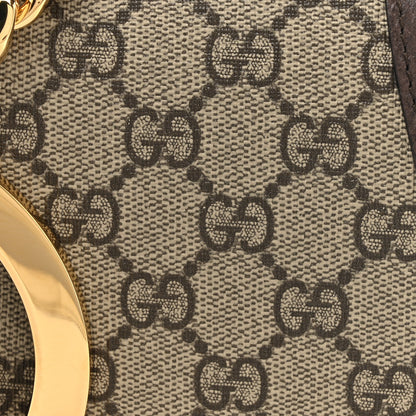 Gucci GG Supreme Monogram Textured Dollar Calfskin Blondie Chain Shoulder Flap Bag Beige Ebony New Acero 8 of 10