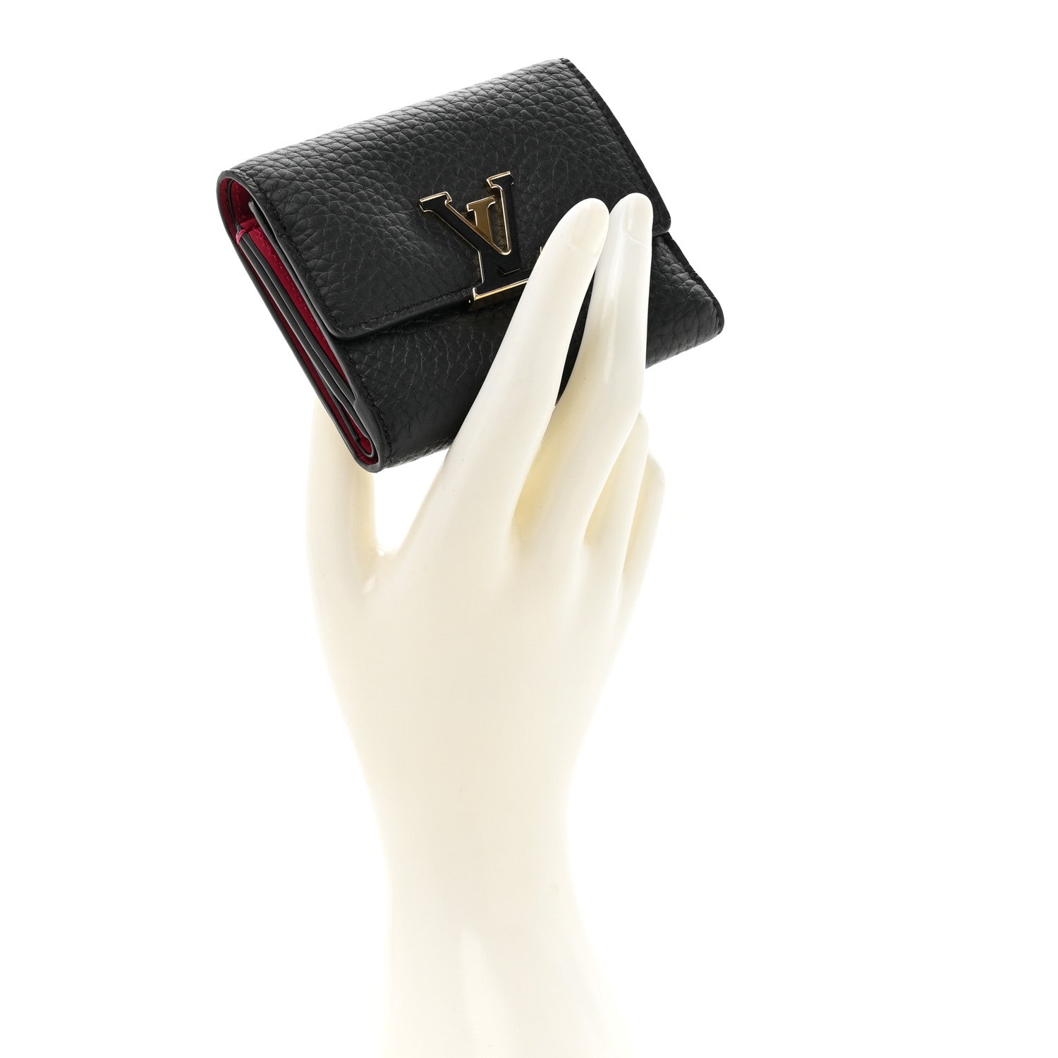 Louis Vuitton Taurillon Capucines XS Wallet Black 2 of 8