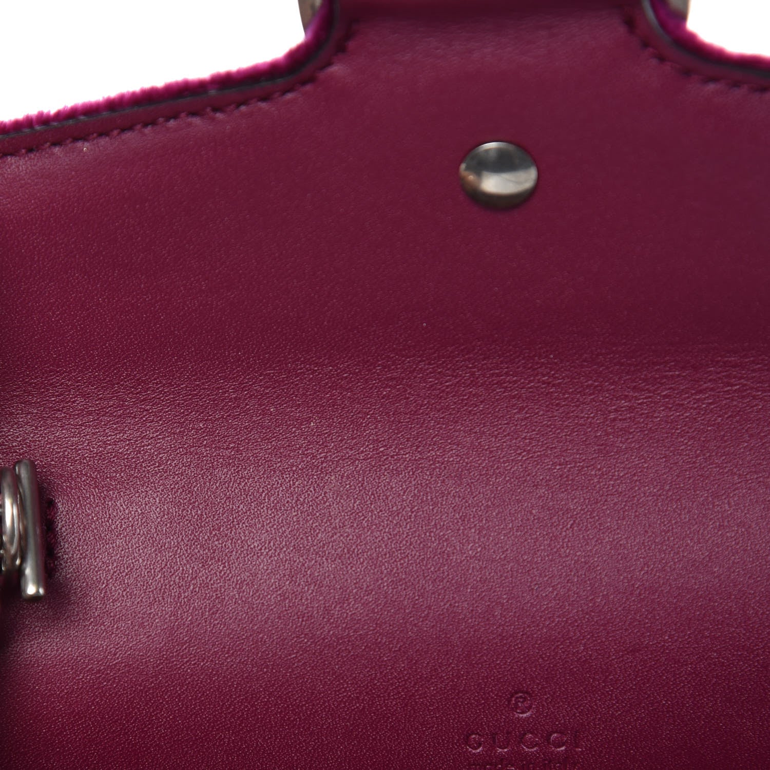 Gucci Velvet Super Mini Dionysus Shoulder Bag Fuchsia Violet Cyclamen 7 of 9