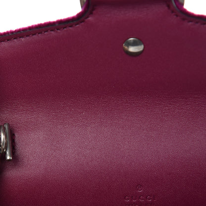 Gucci Velvet Super Mini Dionysus Shoulder Bag Fuchsia Violet Cyclamen 7 of 9