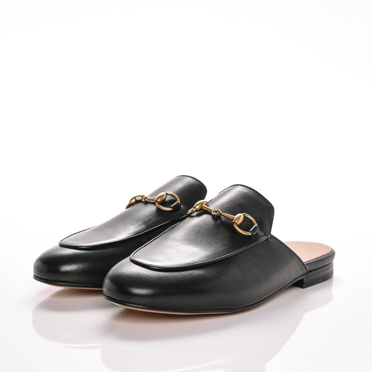 Calfskin Womens Princetown Slippers 36.5 Black