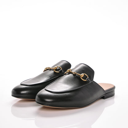 Gucci Calfskin Womens Princetown Slippers 36.5 Black 4 of 8
