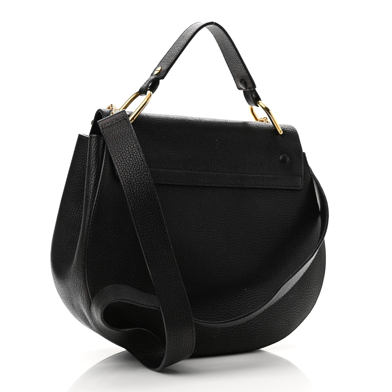 Chloe Grained Lambskin Large Drew Shoulder Bag Black 2 of 13
