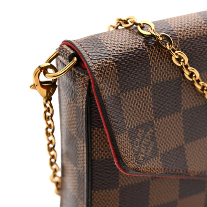 Louis Vuitton Damier Ebene Pochette Felicie Chain Wallet 13 of 14