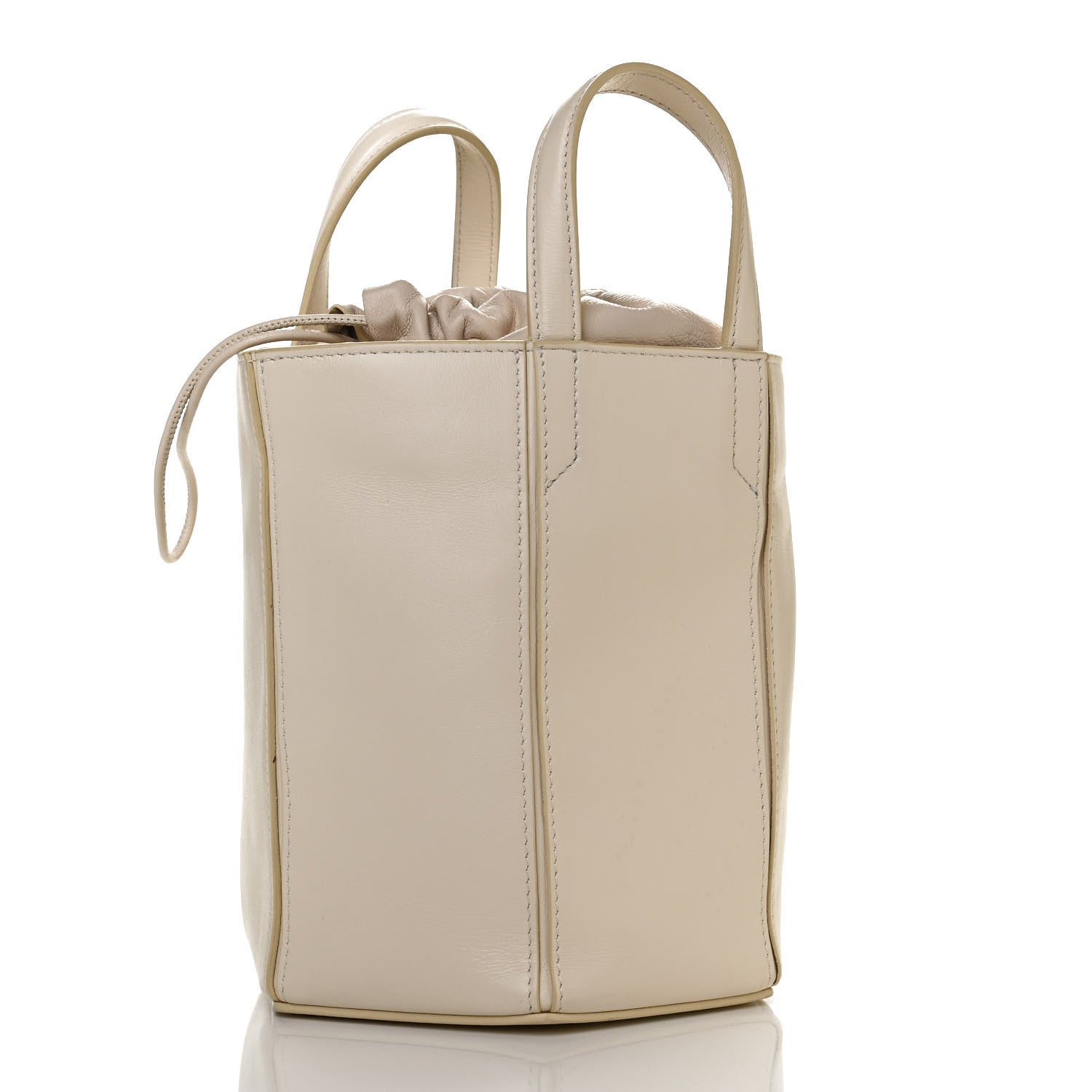 Off-White Calfskin Allen Bucket Bag Beige 3 of 11