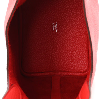 Hermes Taurillon Clemence Picotin Lock 18 PM Rouge de Coeur 4 of 12