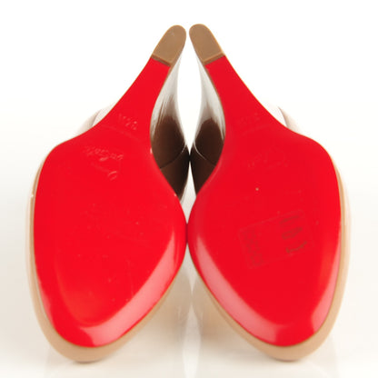 Christian Louboutin Patent Ron Ron Zeppa 85 Wedges 34.5 Nude 5 of 7