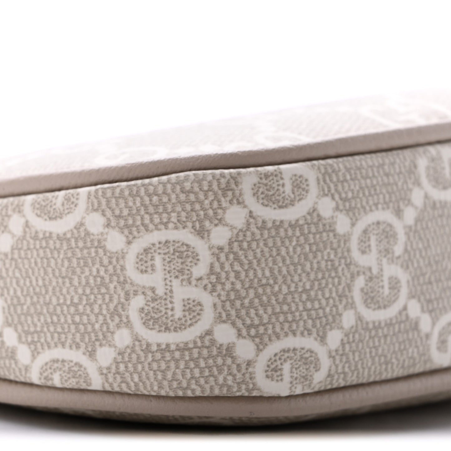 GG Supreme Monogram Textured Dollar Calfskin Web Mini Ophidia GG Handbag Beige Mystic White Oatmeal