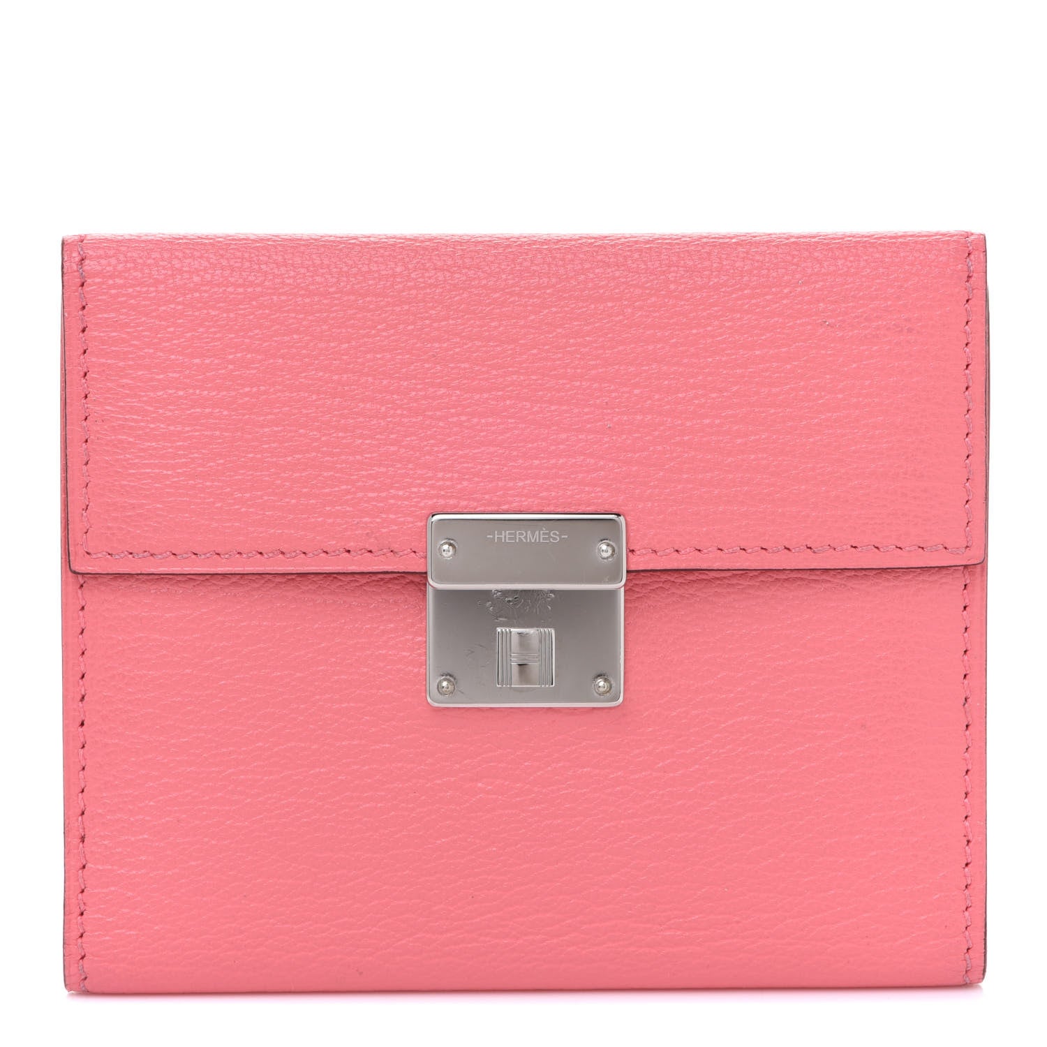 Hermes Chevre Mysore Mini Clic Card Holder Rose D'Ete 1 of 14