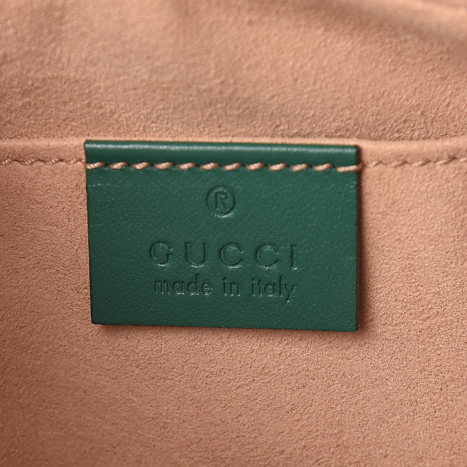 Gucci Calfskin Matelasse Mini GG Marmont Chain Shoulder Bag Emerald Green 6 of 10