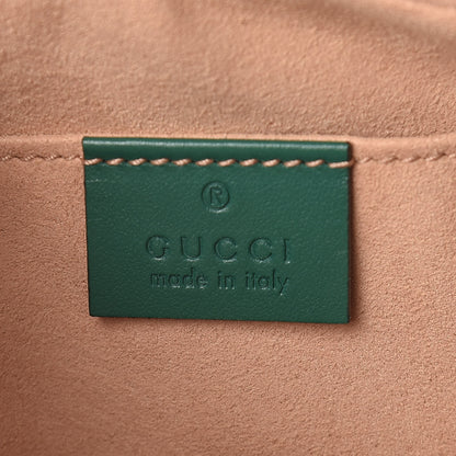 Gucci Calfskin Matelasse Mini GG Marmont Chain Shoulder Bag Emerald Green 6 of 10