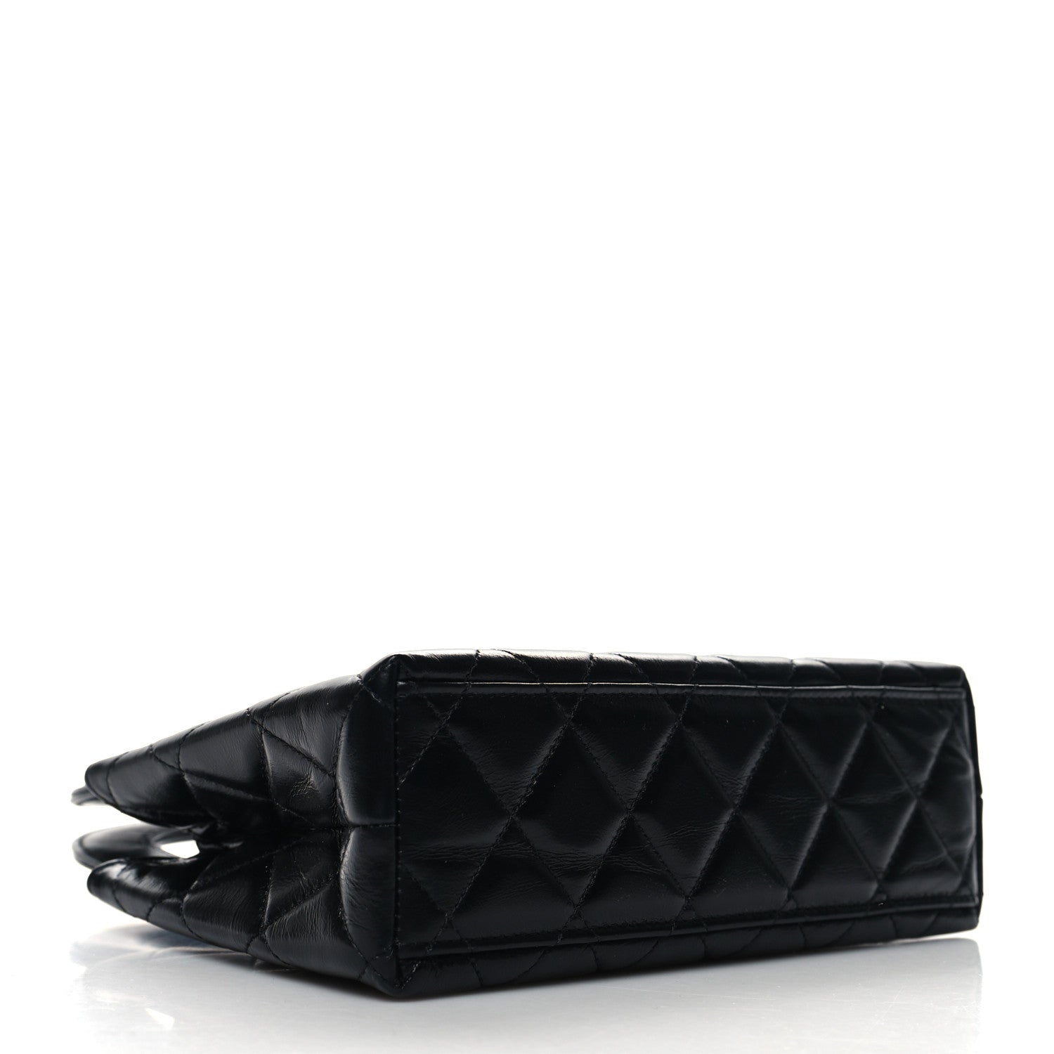 Chanel Shiny Aged Calfskin Quilted Nano Kelly Shopper Black 4 of 10