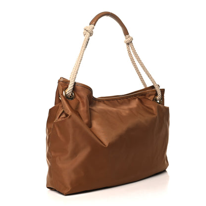 Prada Re-Nylon Triangle Large Mariner Shoulder Bag Brandy 3 of 11