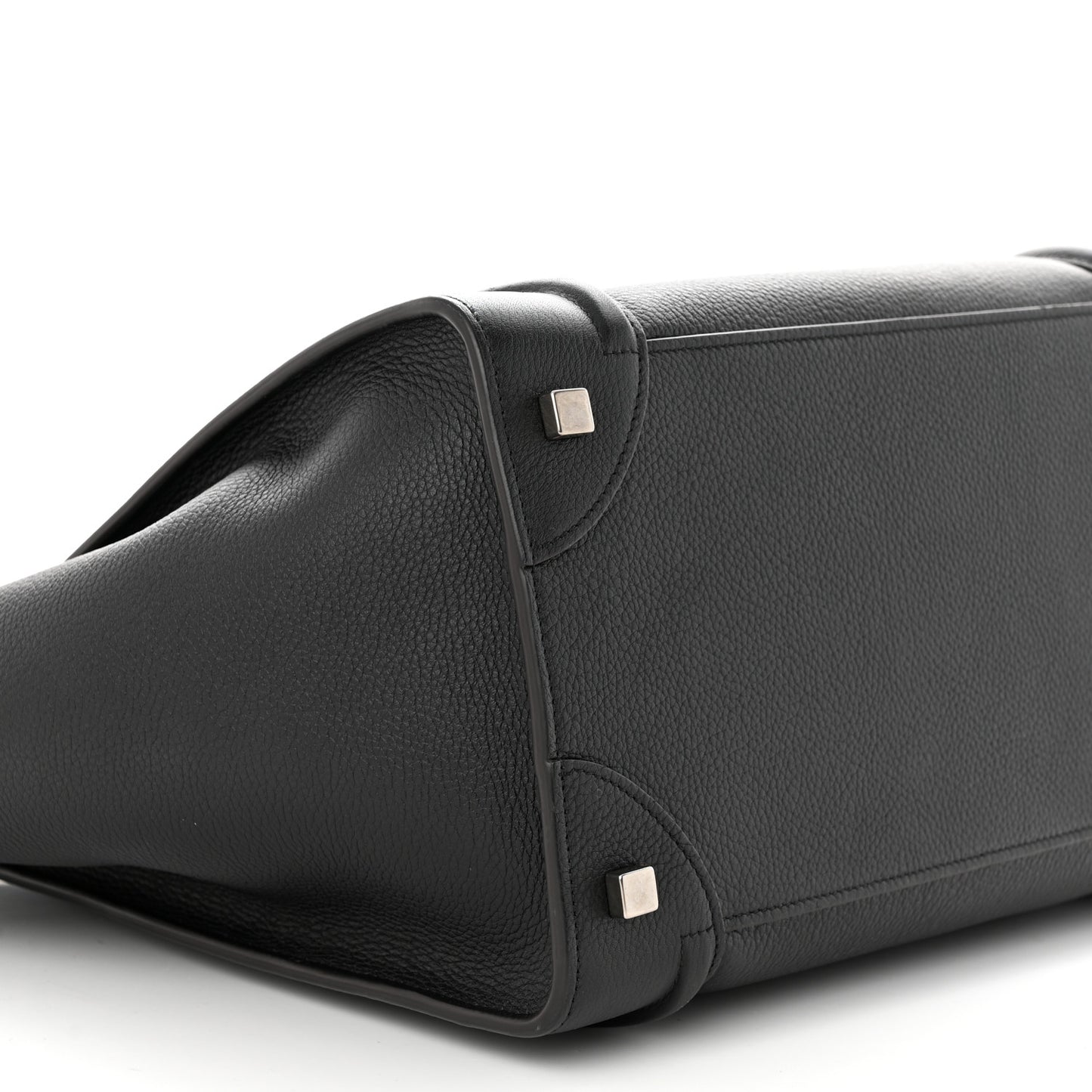 Drummed Calfskin Mini Luggage Black
