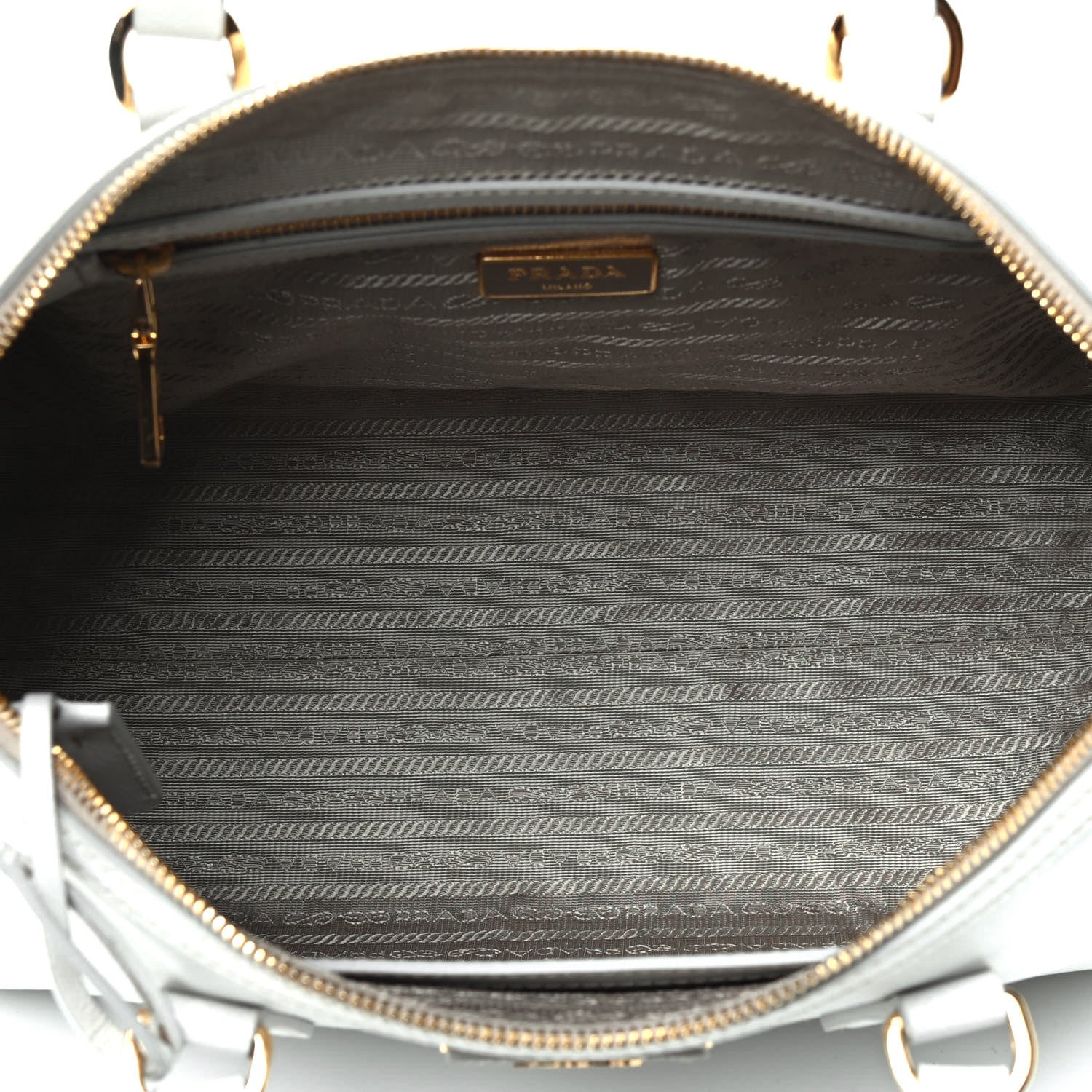 Prada Saffiano Lux Bowler Bianco 4 of 4