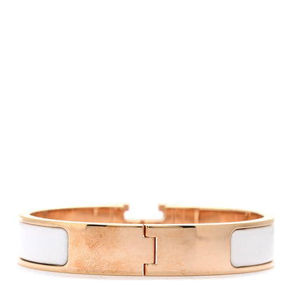 Hermes Enamel Narrow Clic Clac H Bracelet PM White 3 of 6
