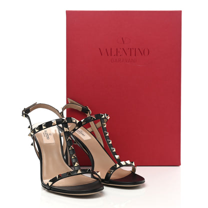 Valentino Garavani Nappa Rockstud T-Strap Slingback 85mm Sandals 37.5 Black 8 of 8