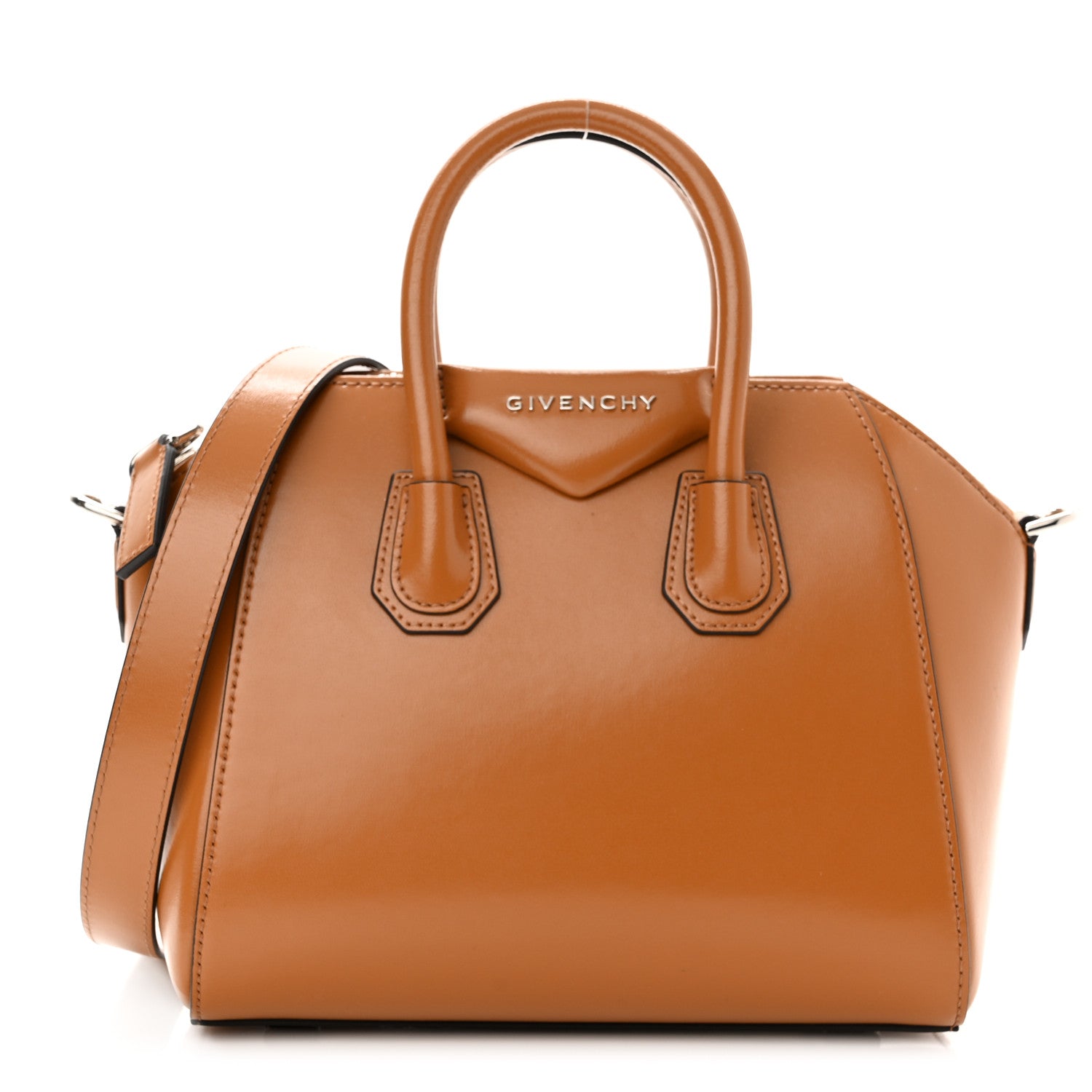 Givenchy Shiny Lord Calfskin Mini Antigona Camel 1 of 10