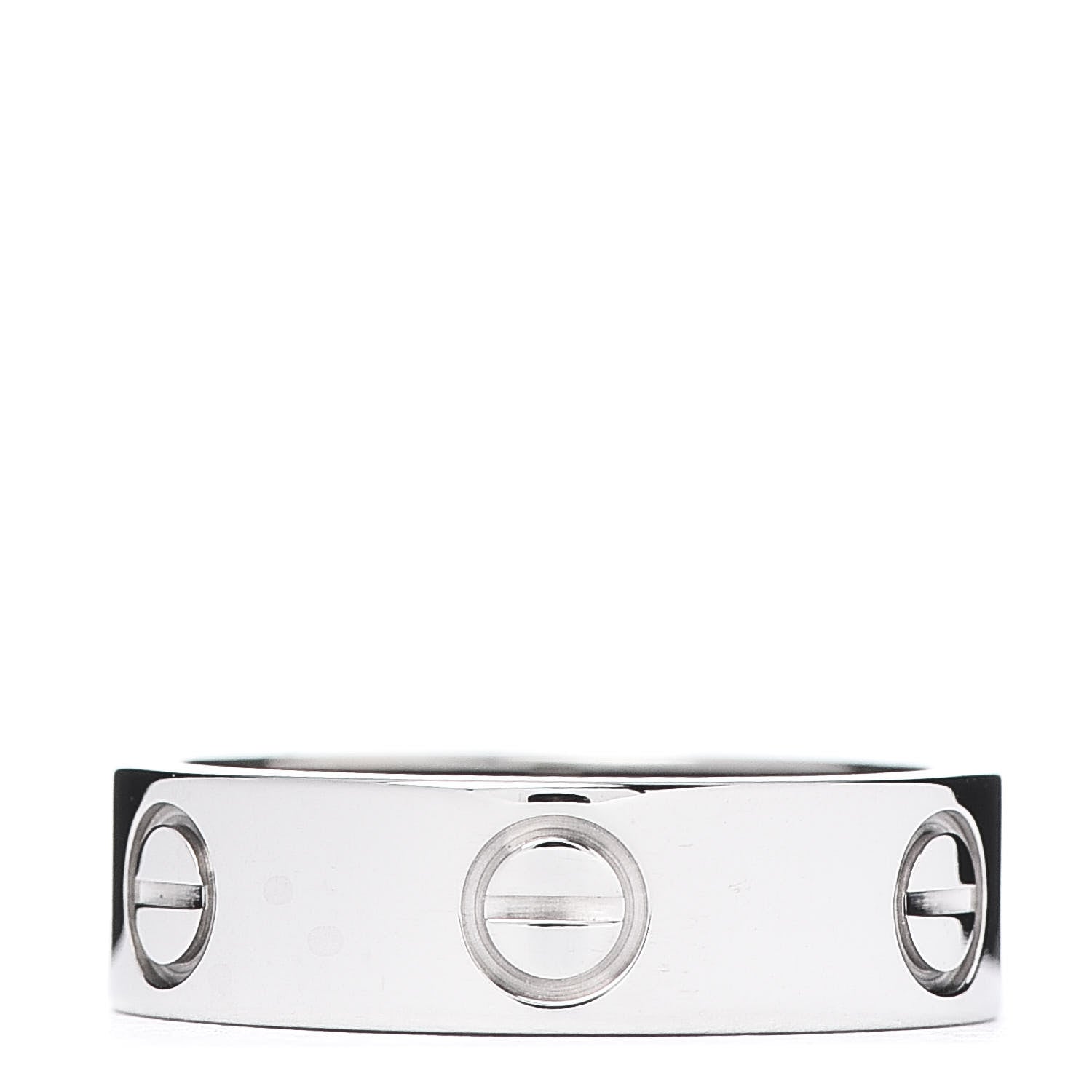 Cartier 18K White Gold 5.5mm LOVE Ring 52 6 1 of 4