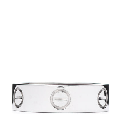 Cartier 18K White Gold 5.5mm LOVE Ring 52 6 1 of 4