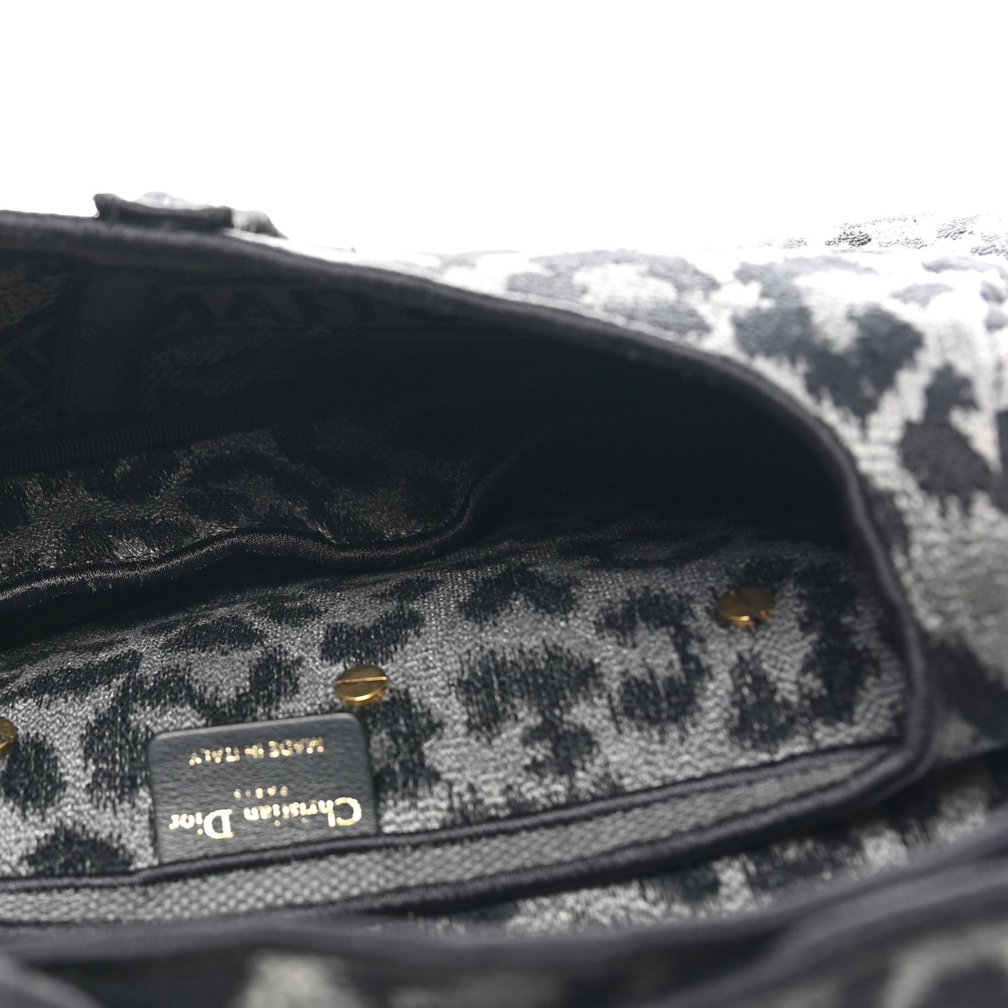 Canvas Mizza Embroidered Saddle Bag Gray