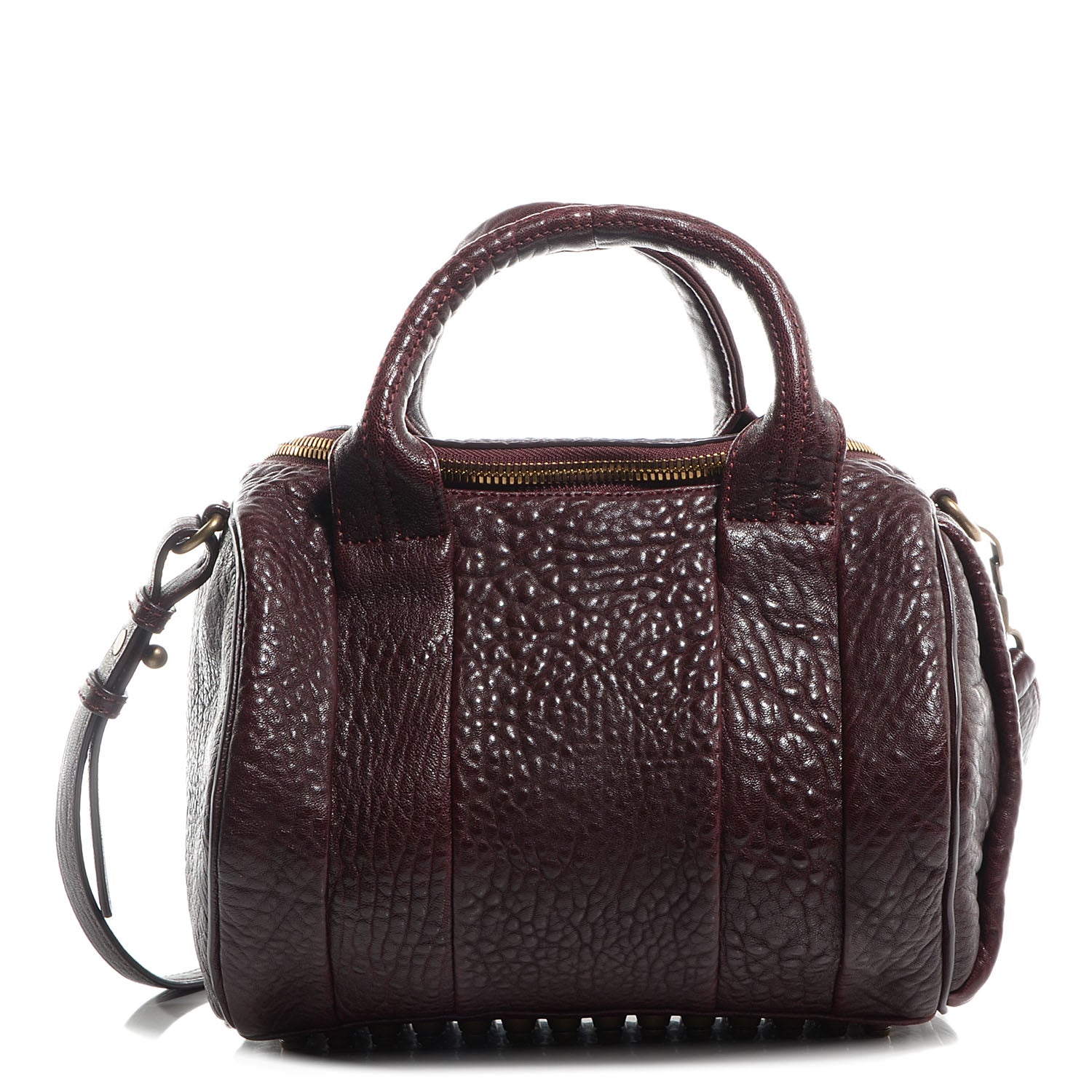 Alexander Wang Pebbled Lambskin Rockie Beet w Antique Brass Hardware 1 of 7