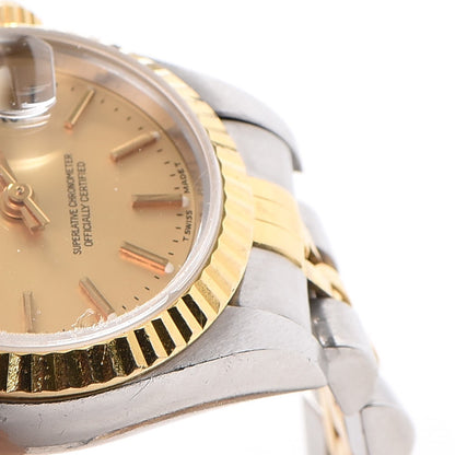 Rolex Stainless Steel 18K Yellow Gold 26mm Oyster Perpetual Datejust Watch Champagne 69173 6 of 12