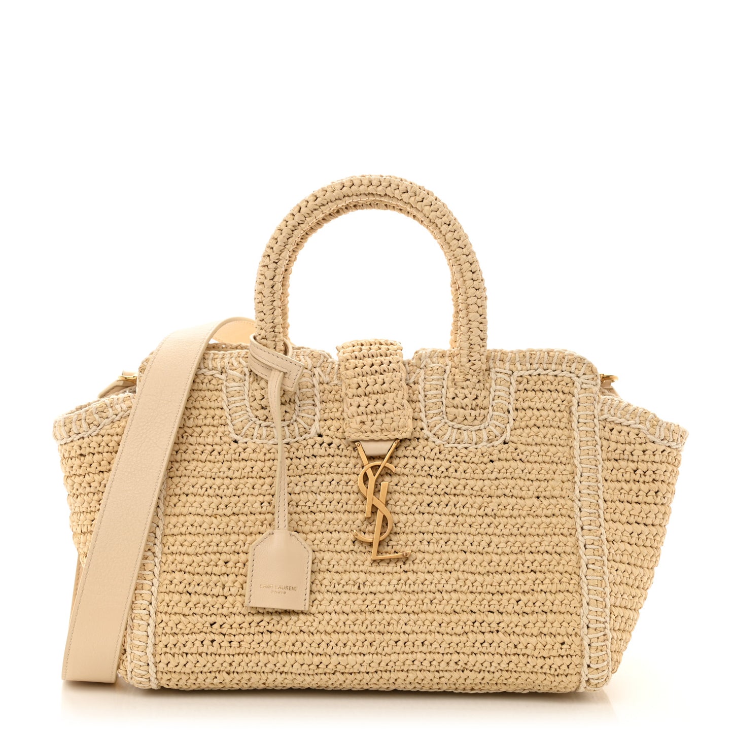 Raffia Baby Monogram Downtown Cabas Naturale