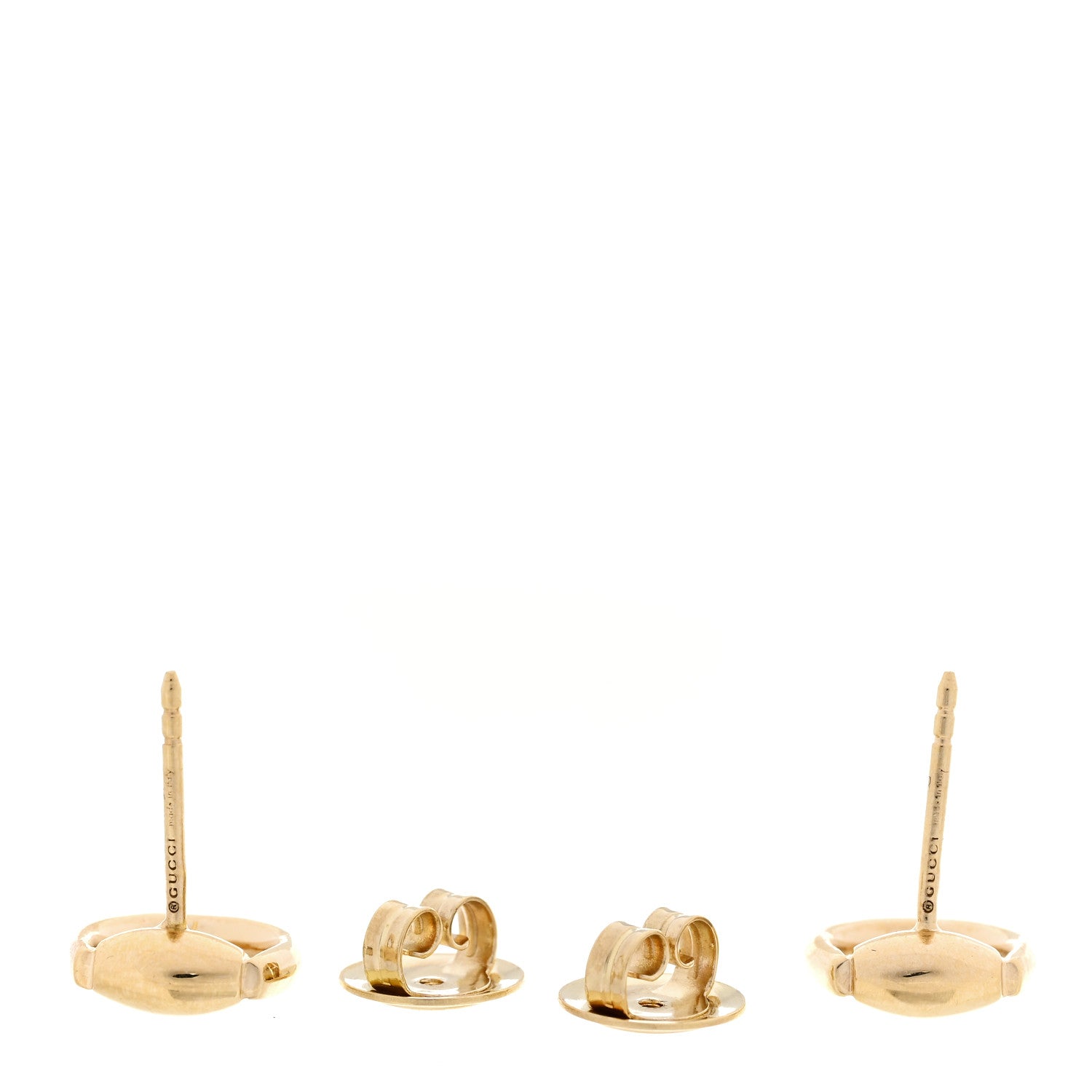 Gucci 18K Yellow Gold Horsebit Earrings 3 of 5