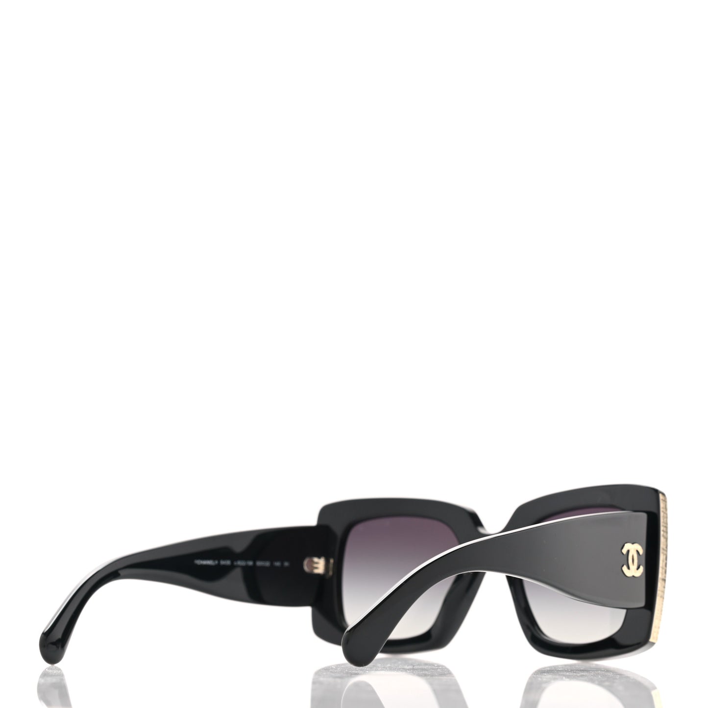 Acetate Rectangle Sunglasses 5435 Black