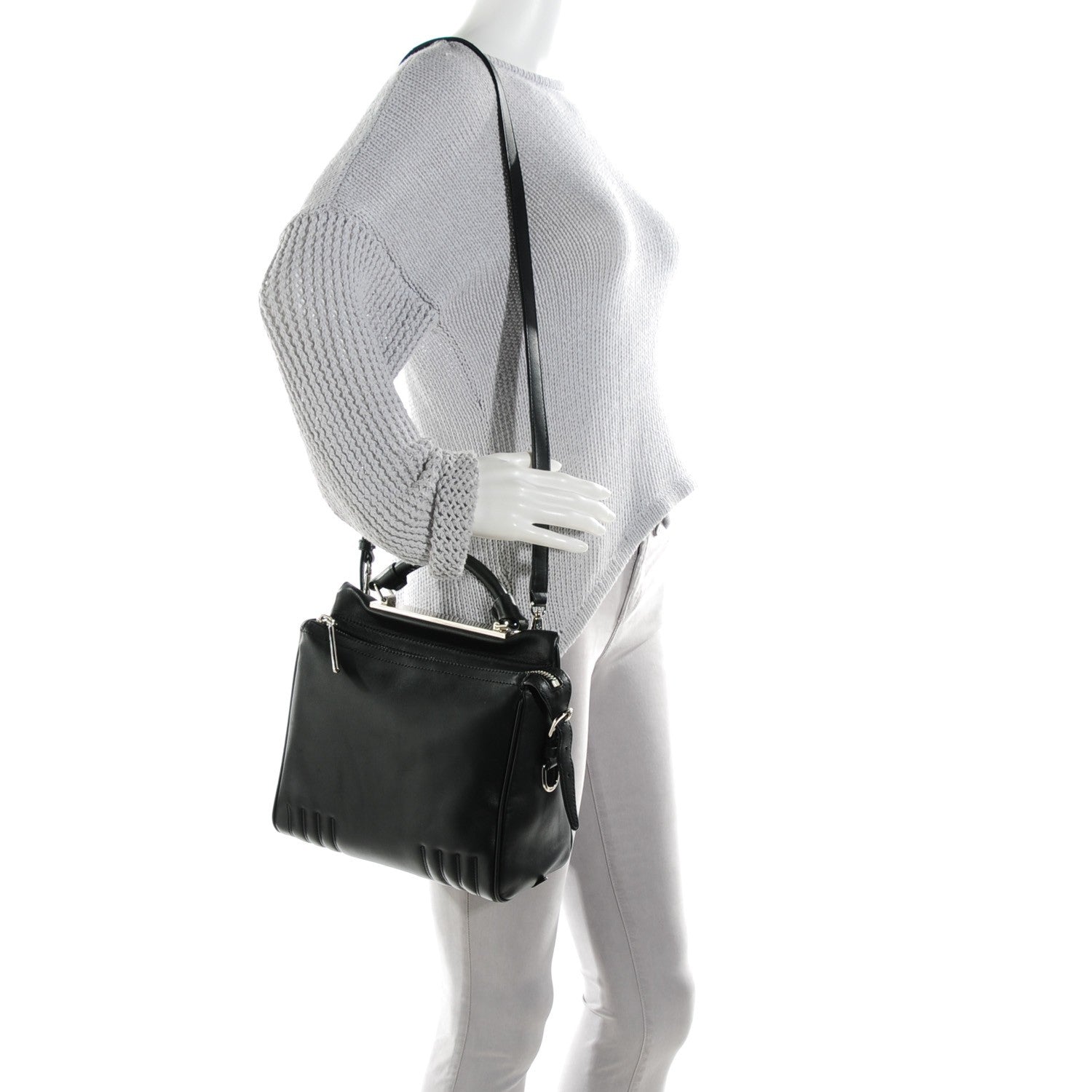 3.1 Phillip Lim 3.1 Calfskin Small Ryder Satchel Black 2 of 7