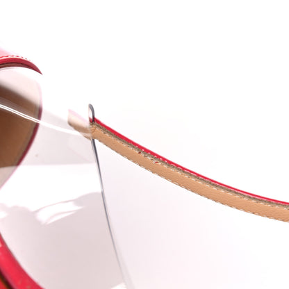 Christian Louboutin Patent PVC Nosy 100 Pumps 37.5 Begonia 14 of 14
