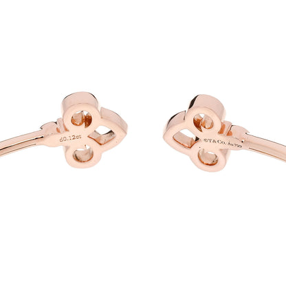 Tiffany 18K Rose Gold Diamond Fleur De Lis Wire Bracelet 3 of 3