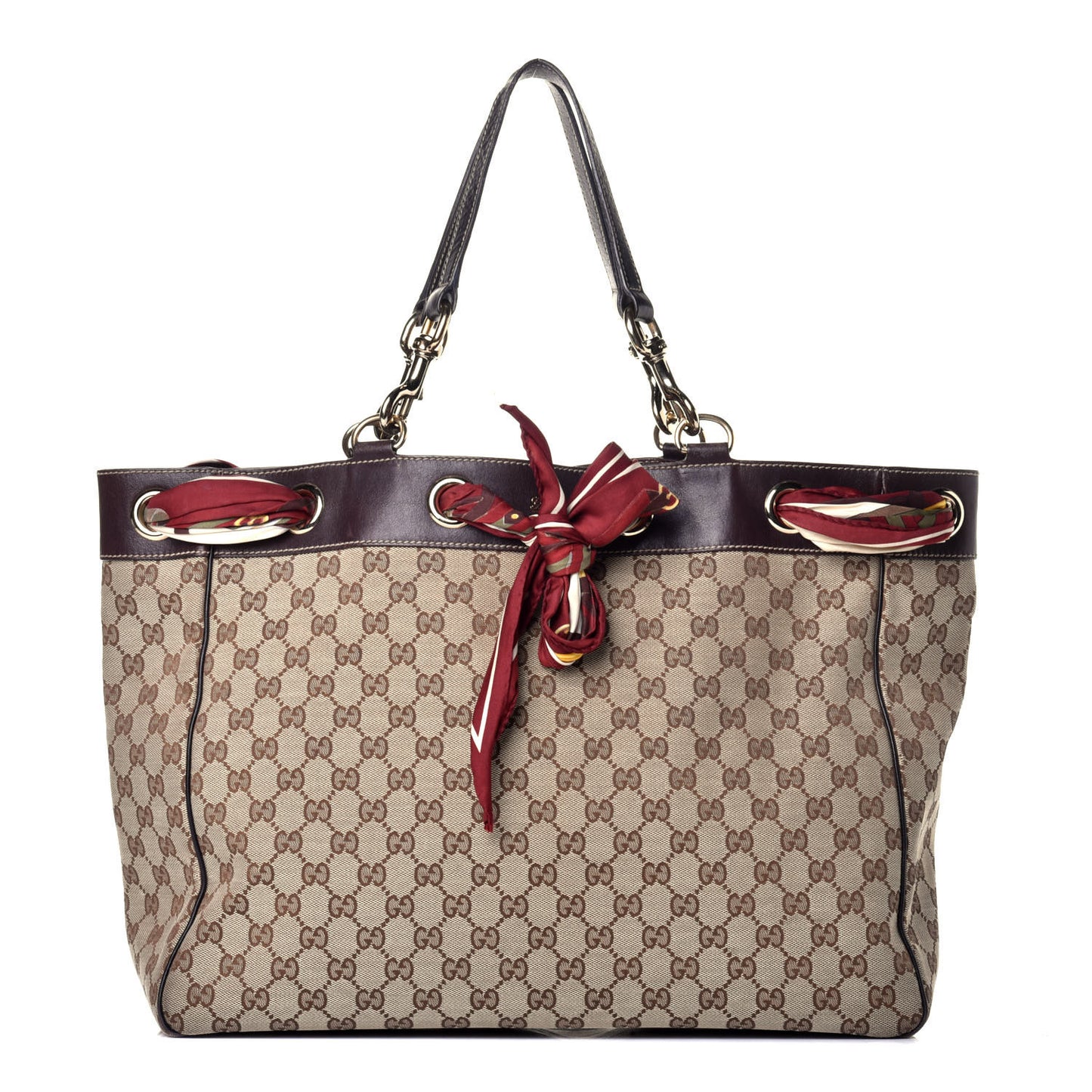Monogram Large Positano Tote Brown