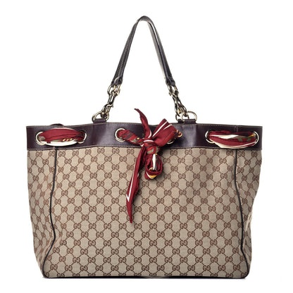 Gucci Monogram Large Positano Tote Brown 1 of 9